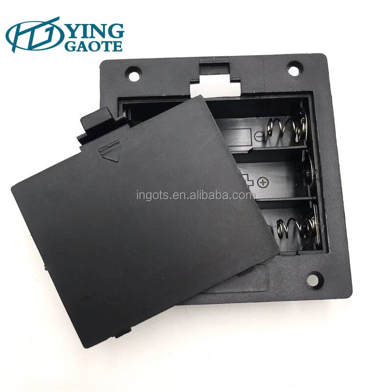 Battery Pack Factory - Custom NO-switch Black 4.5V 3AA Embedded with Cover