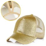 Baseball Cap Manufacturer - OEM Custom Glitter Ponytail Women's Cap