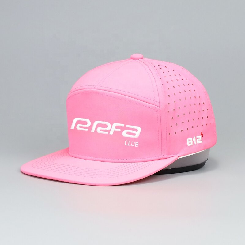 Waterproof Snapback Cap Manufacturer - OEM Custom 7-Panel Laser Cut Hole Cap