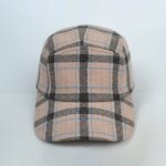 Camp Hat Factory - OEM Custom Woolen Checked Stripe Dad Hat