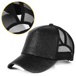 Baseball Cap Manufacturer - OEM Custom Glitter Ponytail Women's Cap
