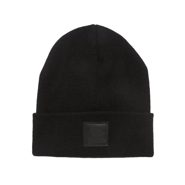 Knitted Beanie Supplier - Bulk Custom Leather Label Wool Beanie