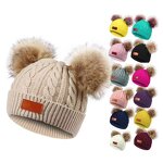 Winter Hat Set Factory - Bulk Custom Pom Pom Kids Knitted Set