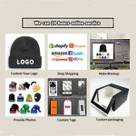 Knitted Beanie Supplier - Bulk Custom Leather Label Wool Beanie