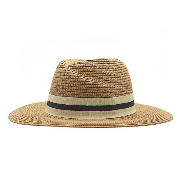 Straw Hat Factory - Wholesale Men's Flat Brim Straw Beach Hat