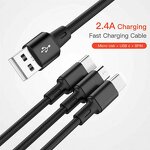USB Cable Manufacturer - 3 in 1 Nylon Braid Fast Charging Cable