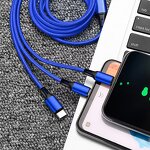 USB Cable Manufacturer - 3 in 1 Nylon Braid Fast Charging Cable