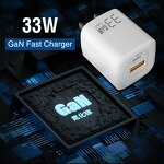 Charger Factory - 33W GaN Dual Port Foldable Fast Wall Charger