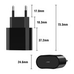 Charger Manufacturer - 20W USB C EU Plug Power Adapter for iPhone 16