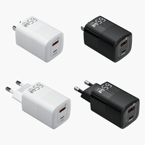 Charger Supplier - 65W GaN PD Foldable Dual Port Wall Adapter for Laptop