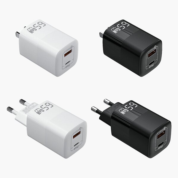 Charger Supplier - 65W GaN PD Foldable Dual Port Wall Adapter for Laptop