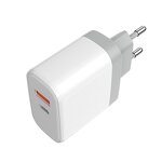 Charger Factory - 20W A+C Dual Port QC3.0 PD Fast Wall Charger