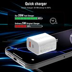 Charger Supplier - 20W Dual Port PD3.0+QC3.0 Fast Wall Charger