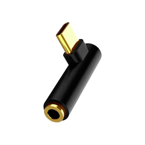 Audio Adapter Supplier - Type C to 3.5Mm Gold-Plated Elbow Audio Adapter