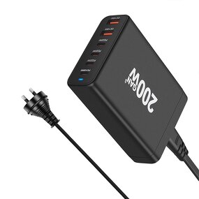 Charger Factory - 200W GaN Desktop Universal Fast Charger 4+2 Port