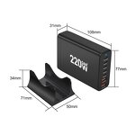 Charger Manufacturer - 220W GaN High Power Desktop Fast Charger 5+2 Port