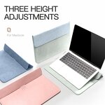 Laptop Sleeve Factory - Modern Slim Leather Case with Stand Casual Briefcase
