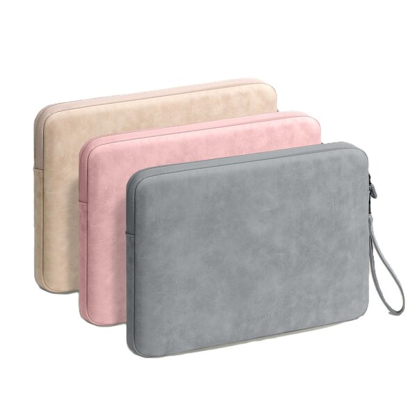 Laptop Sleeve Factory - Popular Carrying Storage Pockets PU Leather with Zipper