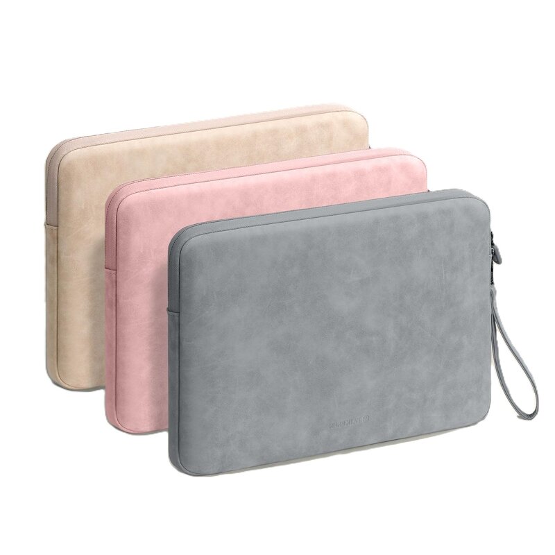 Laptop Sleeve Factory - Popular Carrying Storage Pockets PU Leather with Zipper