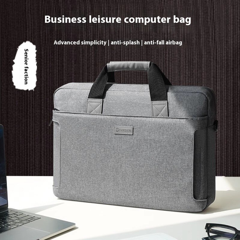 Briefcase Factory - Portable Genuine Slim Computer Shoulder Bag for 17 Inch