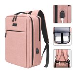 Laptop Backpack Factory - 15.6 17 Inch Nylon Laptop Backpack USB Charging School