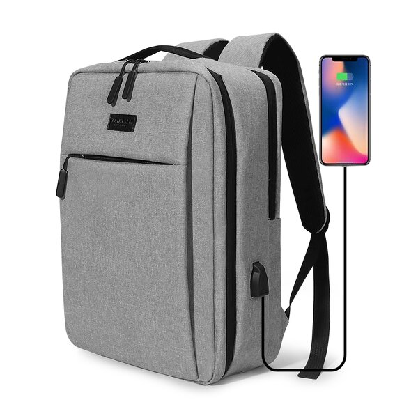 Laptop Backpack Factory - 15.6 17 Inch Nylon Laptop Backpack USB Charging School