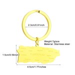 Country Flag Keychain Factory - 18K Gold Plated Puerto Rico Flag Charm Keychain