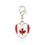 Country Flag Heart Charm Factory - Enamel Heart Shape United States Germany Flag