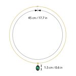 Pendant Necklace Factory - 18K Gold Stainless Steel Multicolor Zircon Rhinestone