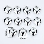 Heart Charm Factory - Manufacturer Antique Silver Solid Heart DIY Jewelry Accessories