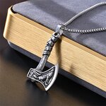 Viking Pendant Necklace Factory - 316L Steel Nordic Thor Hammer Amulet for Men