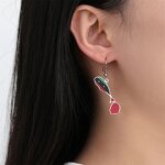 Country Flag Earrings Factory - Waterproof Stainless Steel Enamel Saint Kitts Nevis