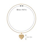 Photo Locket Necklace Factory - 18K Gold Plated Stainless Steel Heart Shape Locket