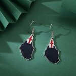 Country Flag Earrings Factory - Waterproof Stainless Steel Enamel Montserrat Island