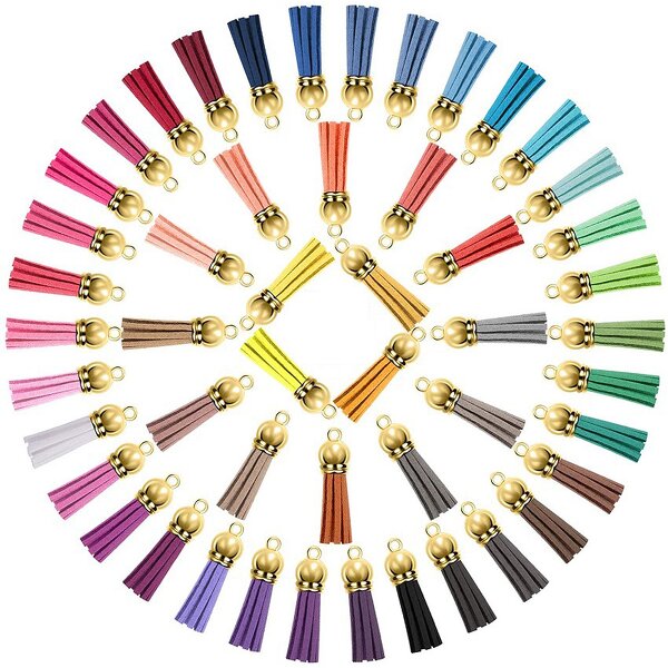 Suede Tassel Pendant Factory - DIY 38mm Suede Handmade Fringe Tassel for Jewelry