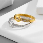 Wedding Ring Factory - Waterproof 18K Gold 316L Stainless Steel Zircon Matching