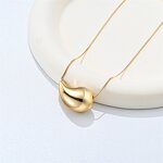 Jewelry Set Factory - 18K Gold Stainless Steel Hollow Water Drop Shape Set