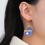 Country Flag Earrings Factory - Waterproof Stainless Steel Enamel Republic of Nauru