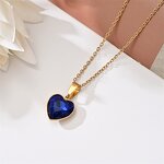 Pendant Necklace Factory - 18K Gold Stainless Steel Multicolor Zircon Rhinestone