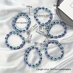 Evil Eye Anklet Factory - Summer Beach 8mm Turkish Amulet Blue Eye Beaded
