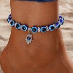 Evil Eye Anklet Factory - Summer Beach 8mm Turkish Amulet Blue Eye Beaded
