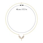 Angel Wing Necklace Factory - Zircon Copper Angel Wing Rhinestone Link Chain