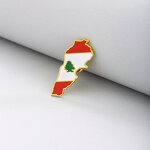 Country Flag Pin Factory - Manufacturer 18K Gold Plated Lebanon National Flag Lapel