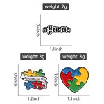Autism Awareness Pin Factory - Enamel Puzzle Piece Design Autism Mom Lapel Pin