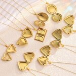 Photo Locket Necklace Factory - 18K Gold Plated Stainless Steel Heart Shape Locket