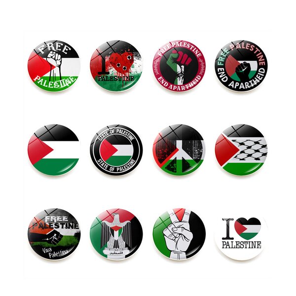 Palestine Fridge Magnet Factory - 8-70mm Palestine Flag Crystal Dome Cabochon