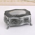 Jewelry Storage Box Factory - Vintage Metal Classical Style Jewelry Holder Organizer