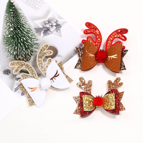 Hair Clip Set Factory - Christmas Gifts Baby Hair Clip Leather Metal Hairpin Set