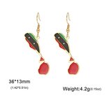 Country Flag Earrings Factory - Waterproof Stainless Steel Enamel Saint Kitts Nevis
