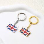 Country Flag Keychain Factory - Stainless Steel Enamel United Kingdom Flag Charm